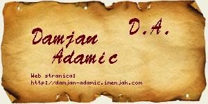 Damjan Adamić vizit kartica